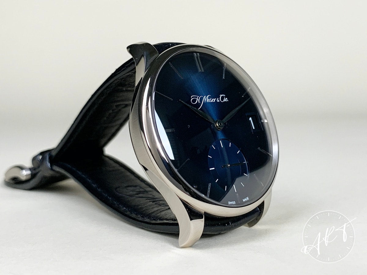 H. Moser & Cie. Venturer Big Date Blue Dial 18K WG Manual Watch 2100-0202 w/ B&P