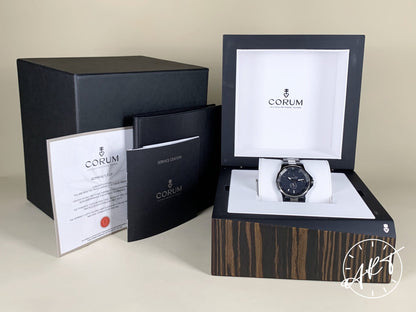 Corum Admiral's Cup Legend 42 Blue Dial Black PVD SS 300 Pcs Ltd Watch 01.0090 w/Box