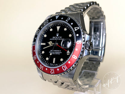 1985 Rolex GMT-Master II Coke Bezel “Sophia Loren” AKA “Fat Lady” Watch 16760 BP + Receipt