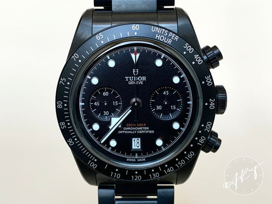 NEW Tudor Black Bay Chrono Dark Black Dial PVD SS Ltd Diver Watch 79360DK BP