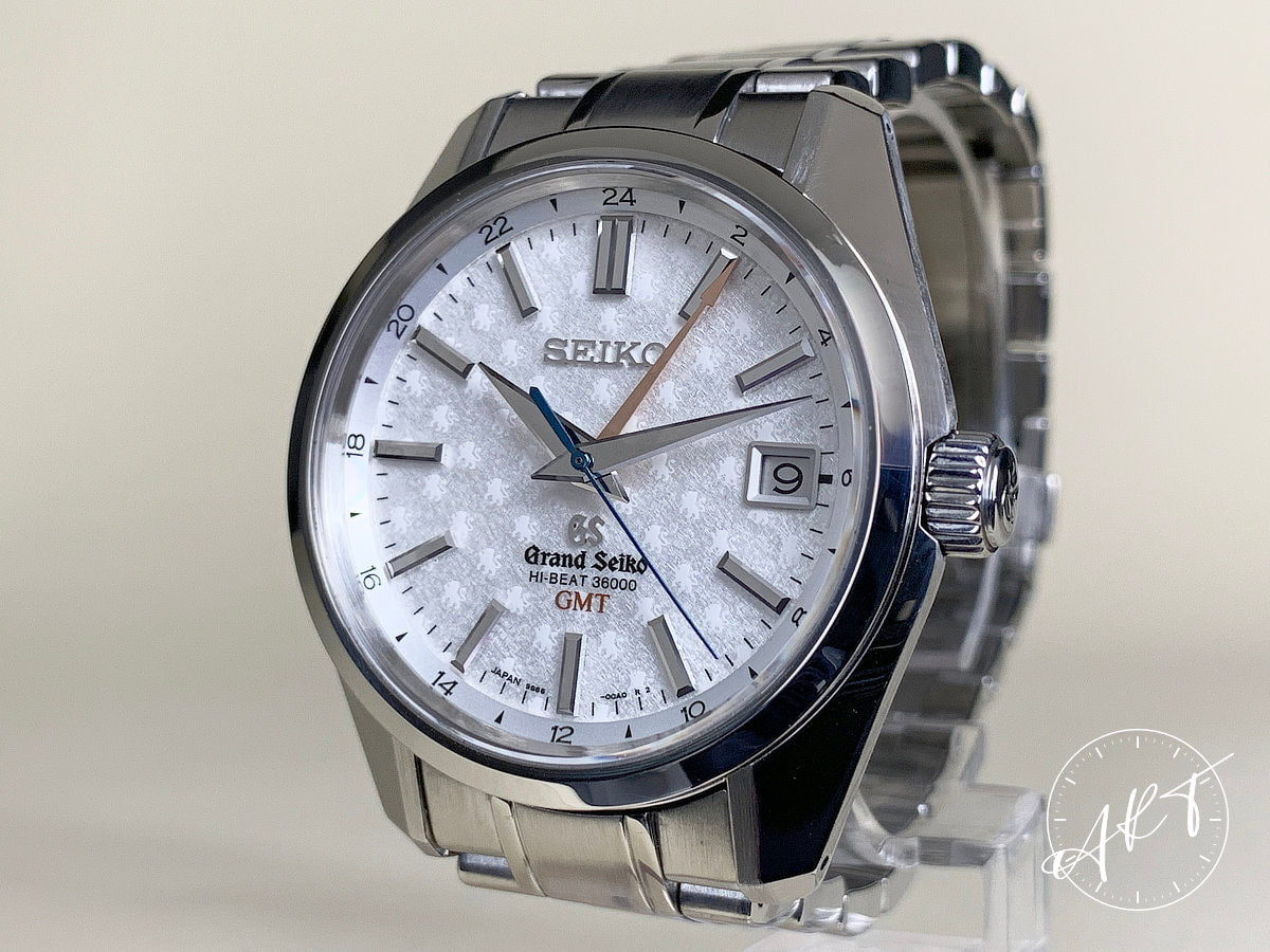 Grand Seiko Heritage Hi-Beat GMT Silver Dial SS Auto Asia Ltd Watch SBGJ015G BP