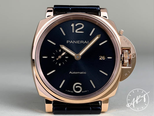 NEW Panerai PAM 1041 Luminor Due 42 Black Dial Goldtech 18K RG Watch PAM01041 BP