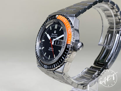 1970s Accutron Snorkel Black & Orange Bezel Black Dial Tuning Fork Euro Edition Watch