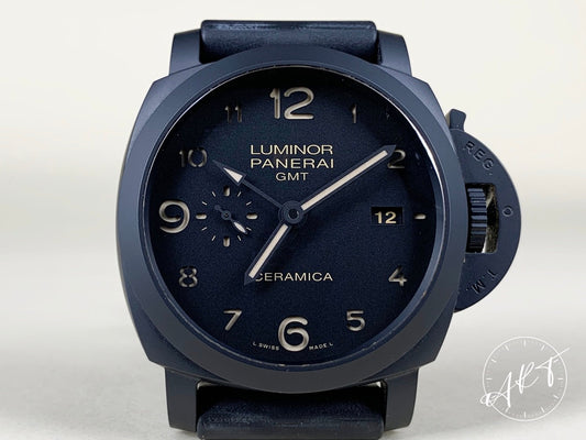 Panerai PAM 441 Luminor 1950 3 Days GMT Black Dial Ceramica Watch PAM00441 BP