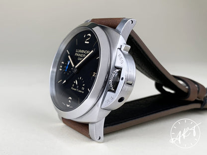 Panerai PAM 1321 Luminor 1950 3 Days GMT Black Dial SS Diver Watch PAM01321 w/Box