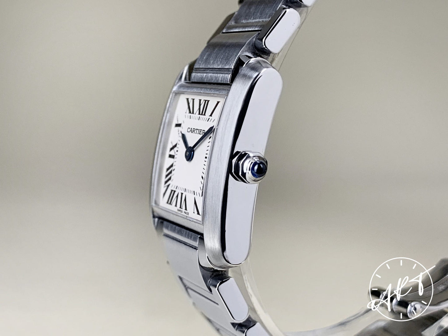 Cartier Tank Francaise White Dial Stainless Steel Quartz Ladies' Watch 2384