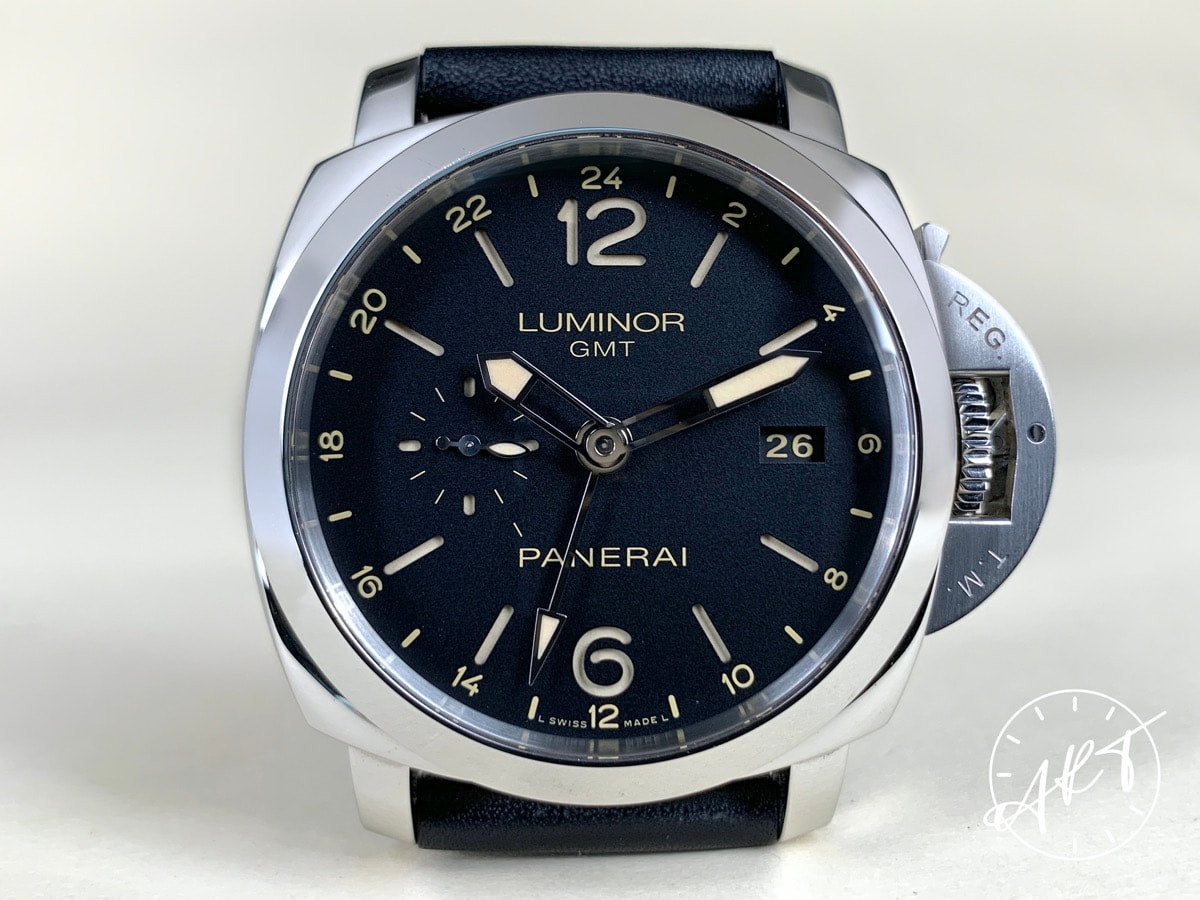 Panerai PAM 531 Luminor 1950 3 Days GMT Black 24H Dial SS Auto Watch PAM00531 BP