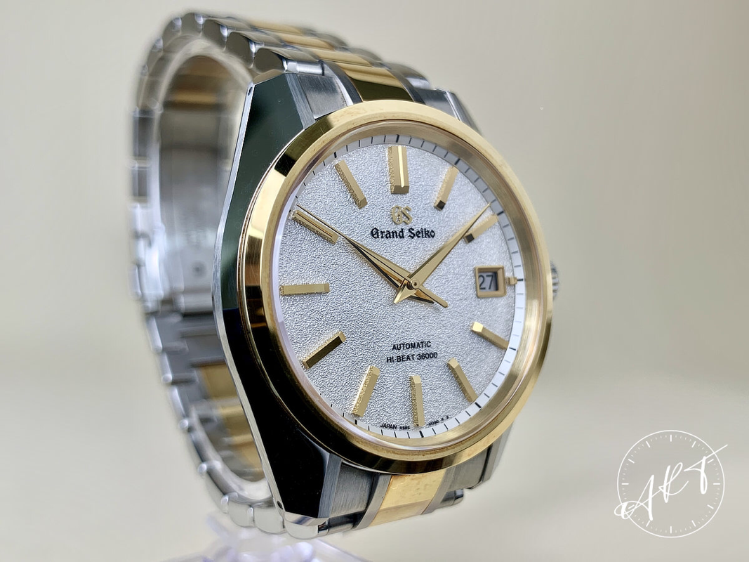 Grand Seiko Heritage Hi-Beat Silver Dial 18K Gold & SS Auto Watch SBGH252 w/ B&P