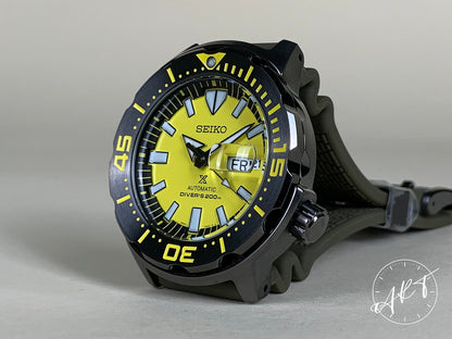 NEW Seiko Prospex Monster Yellow Dial Asia Special Ltd Watch SRPF35K1 BP