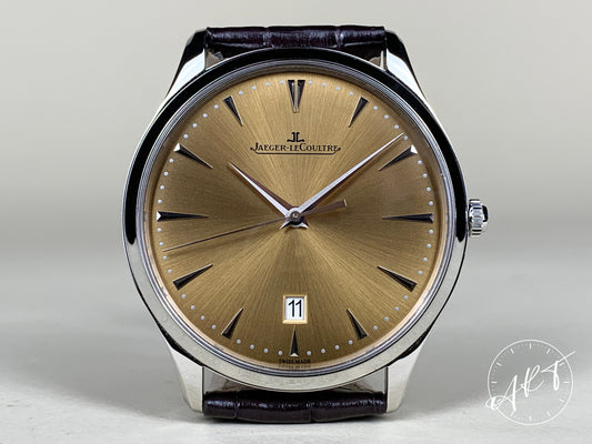 NEW Jaeger-LeCoultre Master Ultra-Thin Champagne Dial SS Auto Watch Q1288430 BP