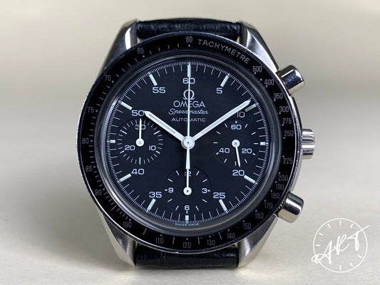 Omega Speedmaster Reduced Chrono Black Dial SS Auto Pilot Watch 3510.50.00 w/ BP