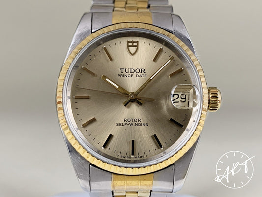 1997 Tudor Prince Date Gold Dial Two-Tone 18K Gold & SS Auto Ladies Watch 72033