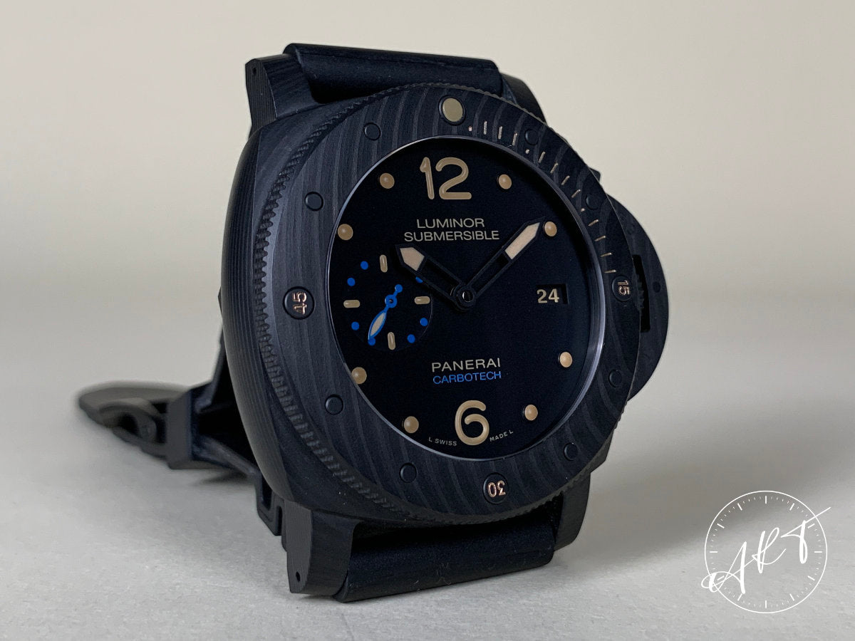 Panerai PAM 616 Luminor Submersible 1950 Black Dial Carbotech Watch PAM00616 BP