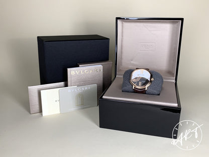 Bvlgari Daniel Roth Gray & White Dial 18K Gold Manual Wind Watch w/ Box & Paper