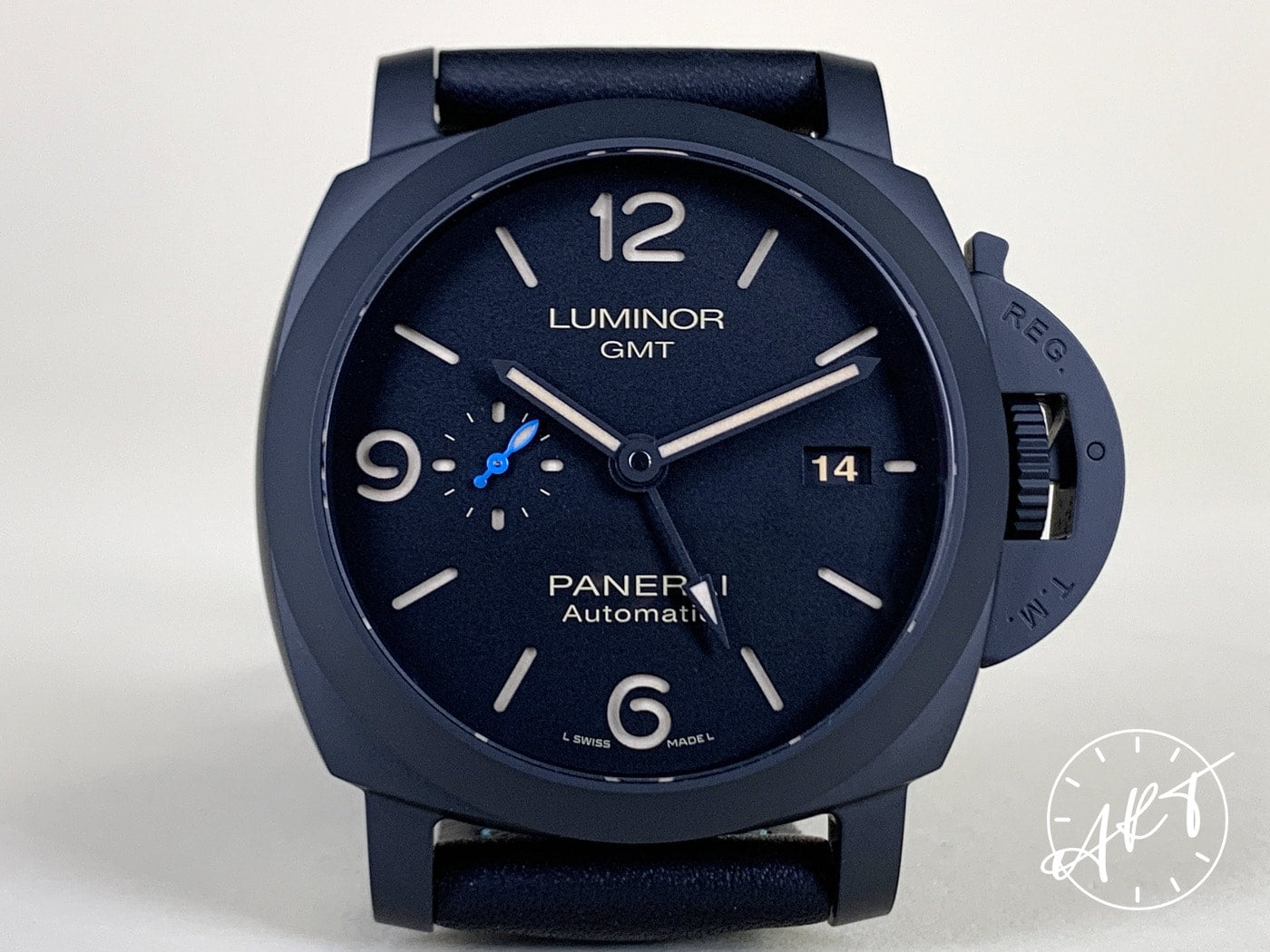 NEW Panerai PAM 1441 Luminor 1950 GMT Black Ceramic Auto Watch PAM01441 w/ B&P