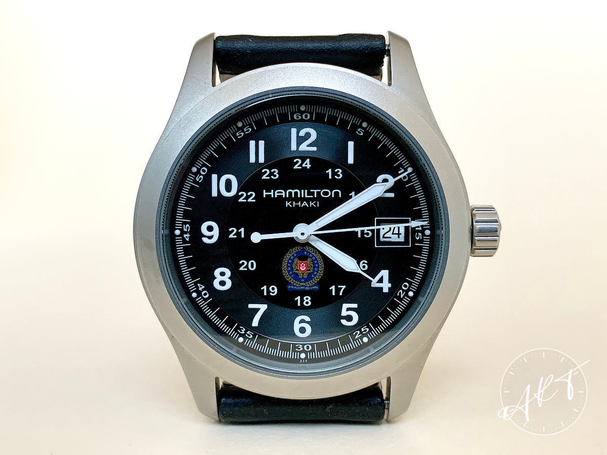 Hamilton Khaki Black Dial Quartz SAF Singapore Air Force Military Watch