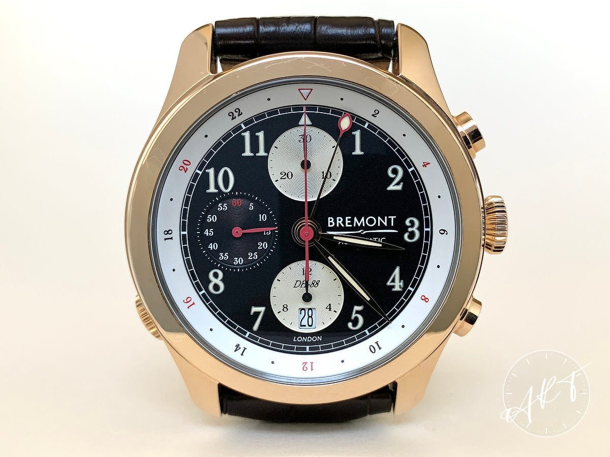 2017 Bremont DH-88 Black Dial 18K Rose Gold Auto Ltd Ed Pilot Watch in FULL SET