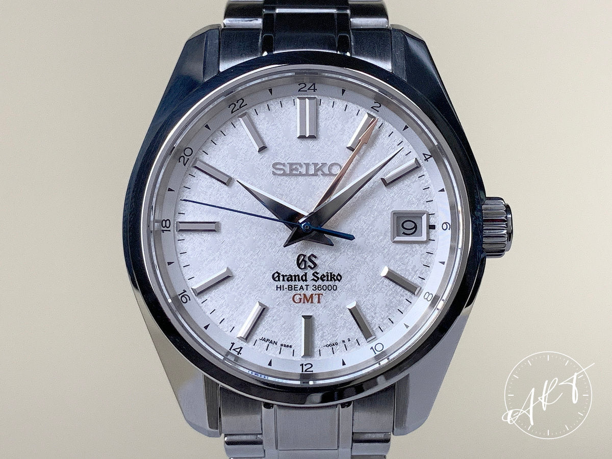 Grand Seiko Heritage Hi-Beat GMT Silver Dial SS Auto Asia Ltd Watch SBGJ015G BP