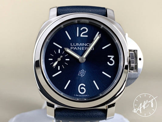 NEW Panerai PAM 1085 Luminor Marina Logo Blu Mare Blue Dial SS Watch PAM01085 BP