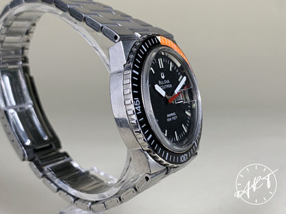 1970s Accutron Snorkel Black & Orange Bezel Black Dial Tuning Fork Euro Edition Watch