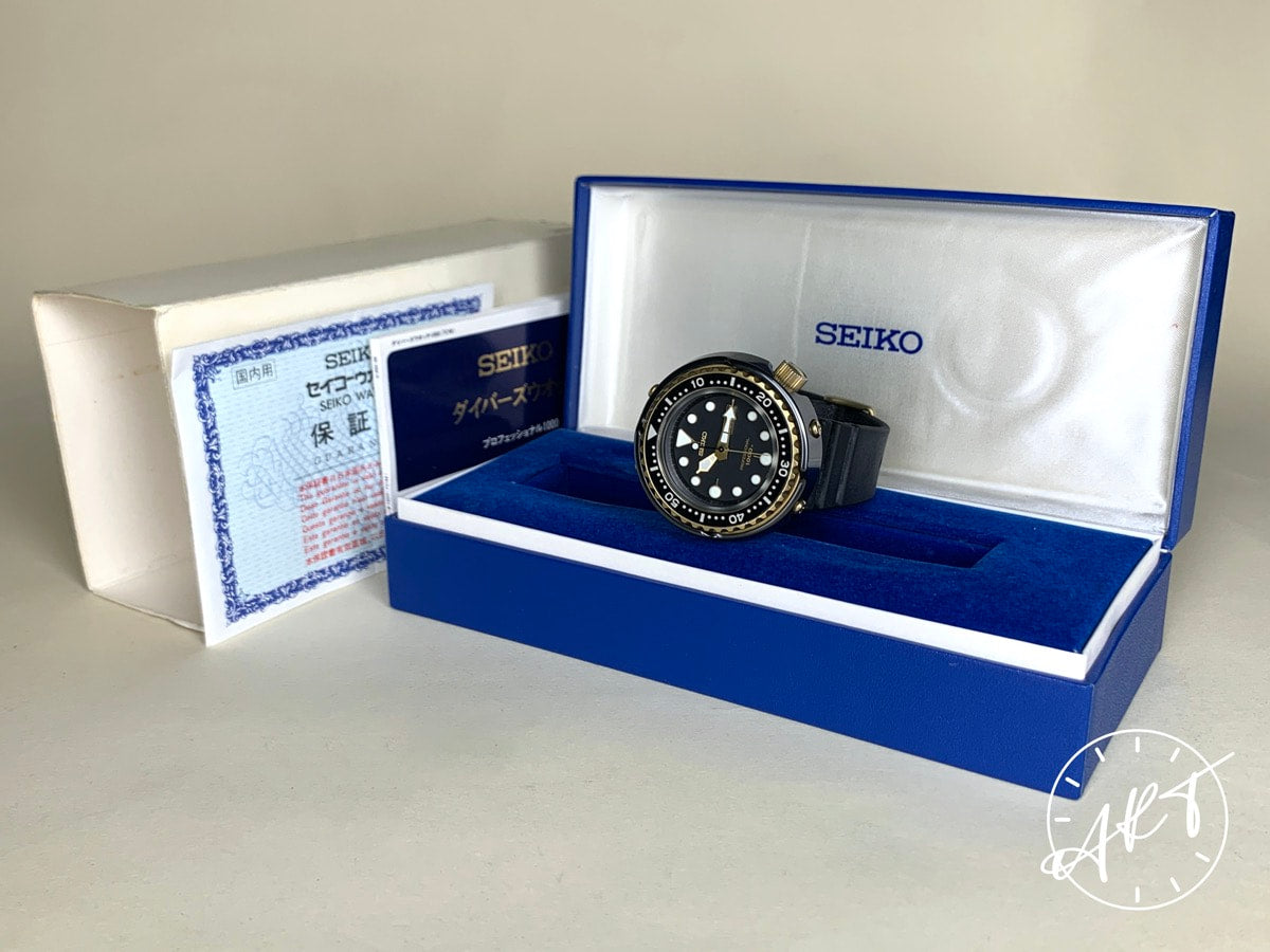 Seiko Prospex Golden Tuna Reissue Black Dial Titanium Quartz Ltd Watch SSBS018 BP