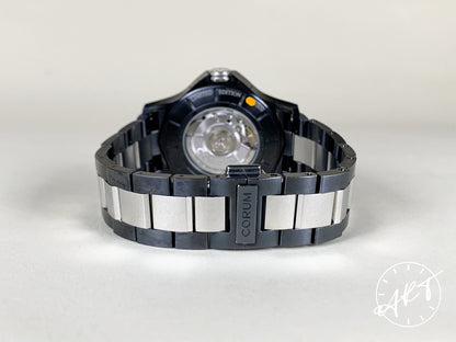 Corum Admiral's Cup Legend 42 Blue Dial Black PVD SS 300 Pcs Ltd Watch 01.0090 w/Box