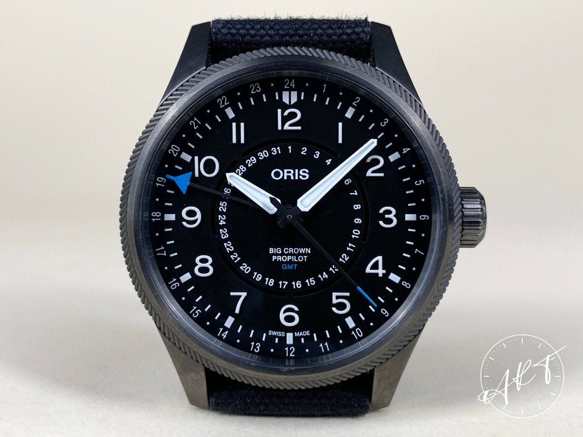 Oris Big Crown ProPilot GMT Black Dial SS Auto 57th Reno Air Races Ltd Watch BP