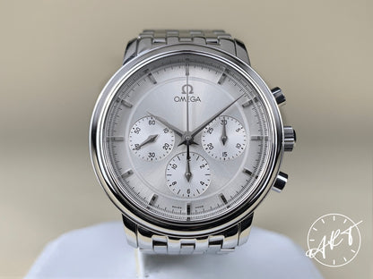 Omega De Ville Prestige Chrono Silver Dial SS Manual Watch 4540.31.00 w/ Paper