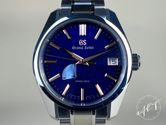 NEW Grand Seiko Heritage Blue Dial SS Spring Drive Ginza Ltd Watch SBGA447 w/ BP