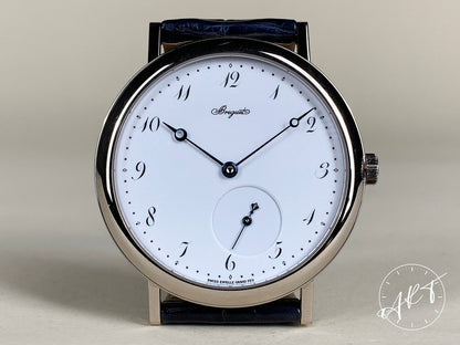 Breguet Classique White Grand Feu Enamel Dial 18K WG Auto Watch 5140BB w/ B&P