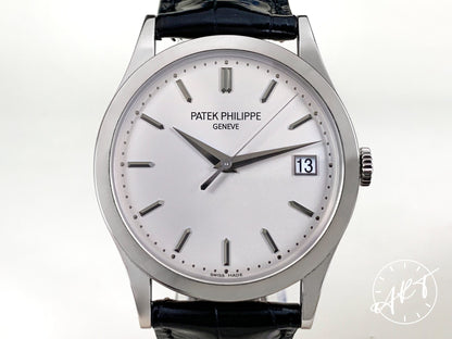 Patek Philippe Calatrava Silver Dial 18K White Gold Auto Watch 5296G-010 w/ B&P