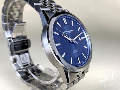 Raymond Weil Freelancer Classic Blue Dial Stainless Steel Auto Watch in FULL SET