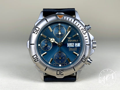 NEW 2020 Squale 20 ATMOS Corallo Chrono Blue Dial SS Auto Ltd Diver Watch w/ B&P