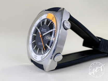 Vintage 1970 Accutron Snorkel Orange & White Bezel Multicolor Dial Tuning Fork Watch