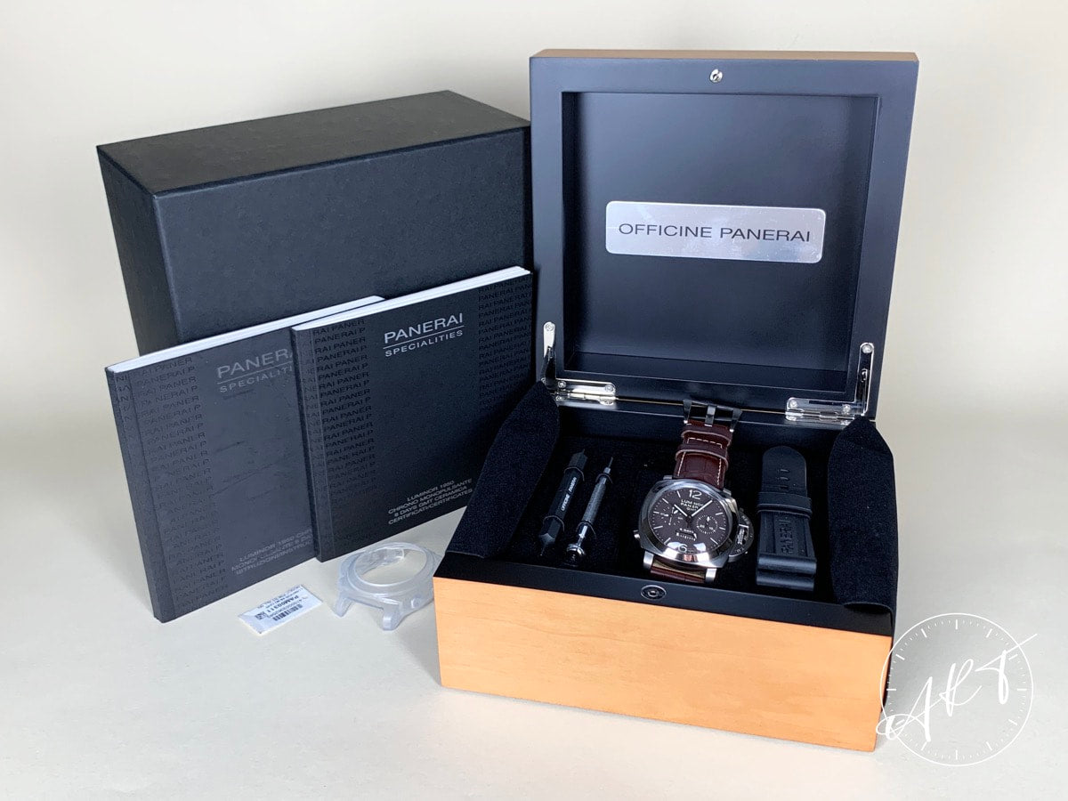 Panerai PAM 311 Luminor 1950 8 Days Monopulsante Chrono GMT Watch PAM00311 BP