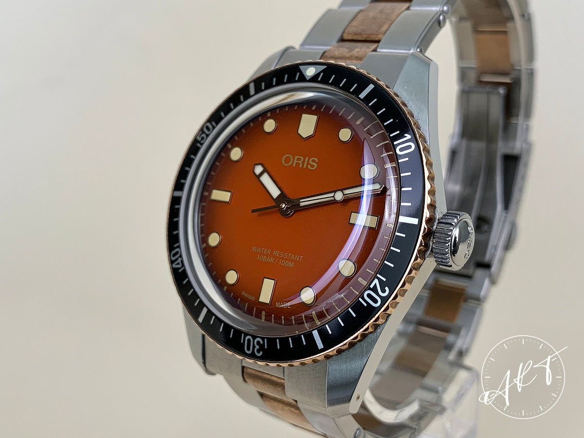 Oris Sixty Five Honey for the Rake Revolution Brown Dial SS Diver ART Watches