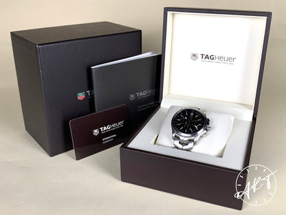 TAG Heuer Link El Primero Chronograph Black Dial SS Auto Watch w/ B&P