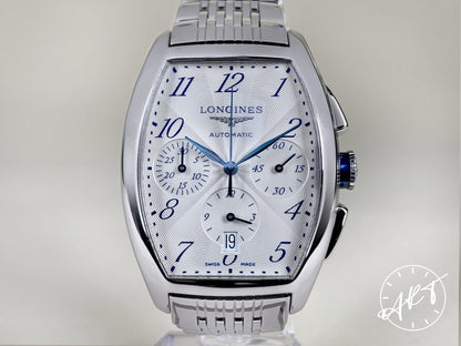 Longines Evidenza Chronograph Silver Dial Stainless Steel Automatic Watch