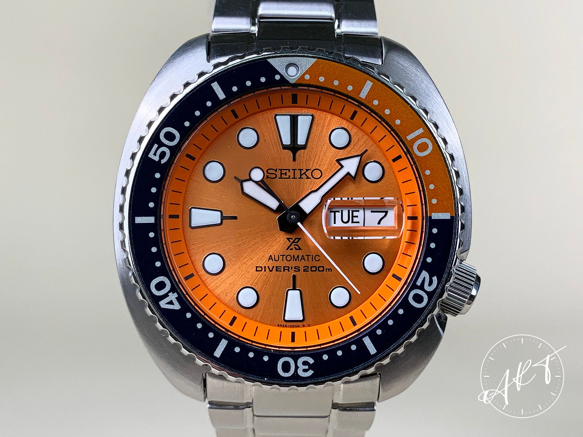 Seiko Prospex Orange Turtle Orange Dial “Nemo” SS Auto Ltd Diver Watch SRPC95 BP