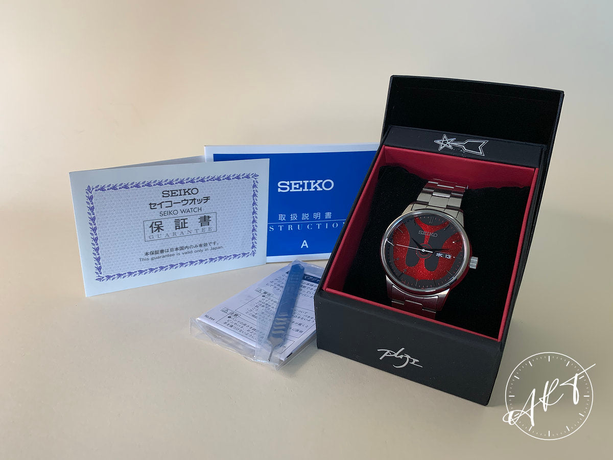 NEW Seiko x Ultraman Black & Red Dial Stainless Steel Quartz Ltd Ed Watch w/ B&P