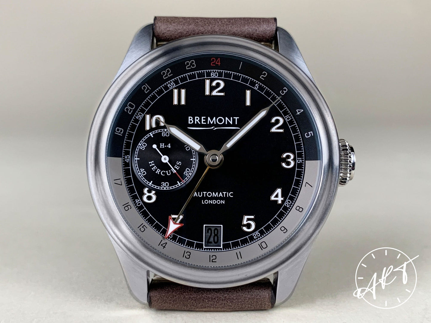 NEW Bremont Hercules Black Dial SS Auto Ltd Ed Pilot Watch H-4/SS w/ B&P