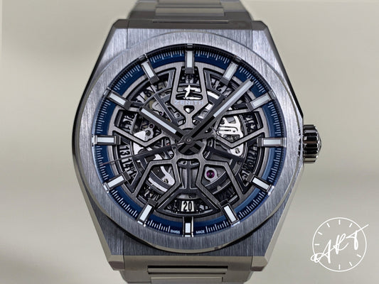 Zenith Defy Blue Dial Titanium Automatic Watch in FULL SET