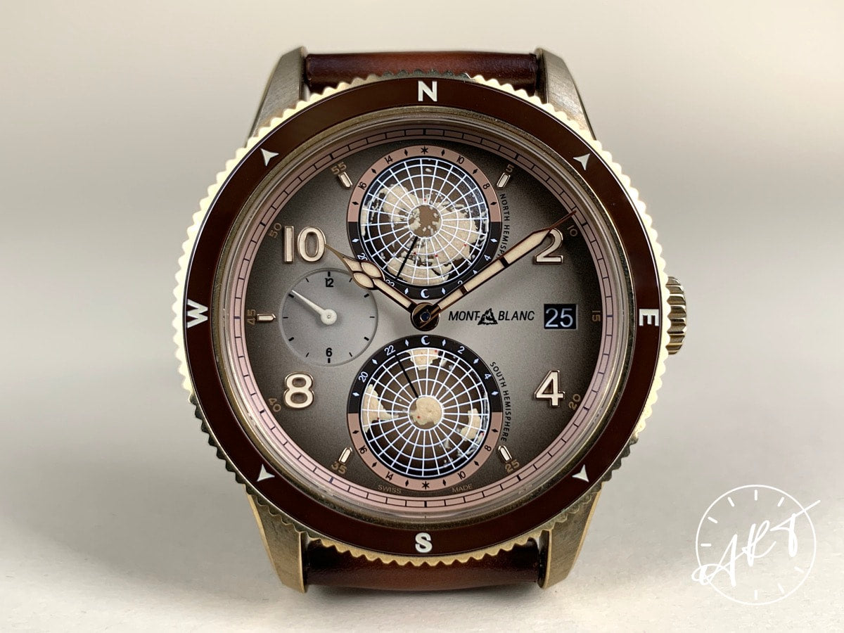 NEW Montblanc 1858 Geosphere Brown Dial Bronze Auto Ltd Ed Watch 128504 w/ B&P