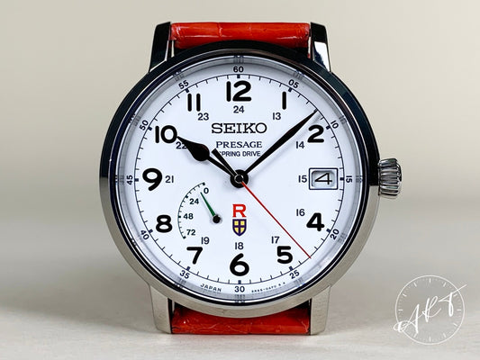 NEW Seiko Presage White Dial SS Spring Drive PORCO ROSSO Ltd Watch SNR047J1 BP