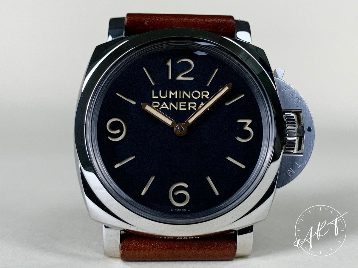 Panerai PAM 372 Luminor 1950 O Serial 3 Days Black Dial SS Watch PAM00372 BP