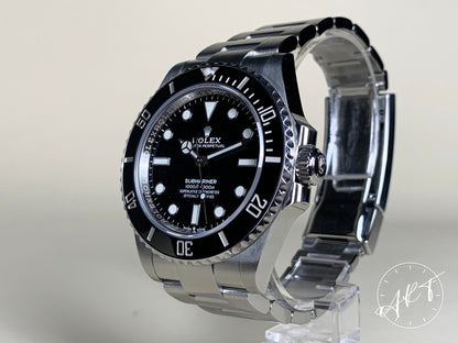 Rolex Submariner No Date 41mm Black Dial SS Auto Diver Watch 124060 w/ B&P