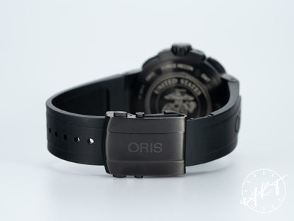 Oris Pro Diver GMT Black DLC Titanium Auto Force Recon Ltd Military Watch w/ Box