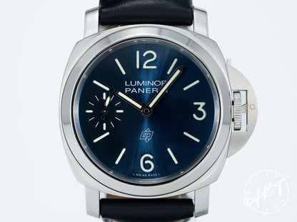 Panerai PAM 1085 Luminor Marina Logo Blu Mare Blue Dial SS Watch PAM01085 BP