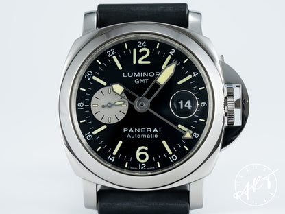 Panerai PAM 88 Luminor GMT N Serial Black Dial SS Auto Diver Watch PAM00088 BP