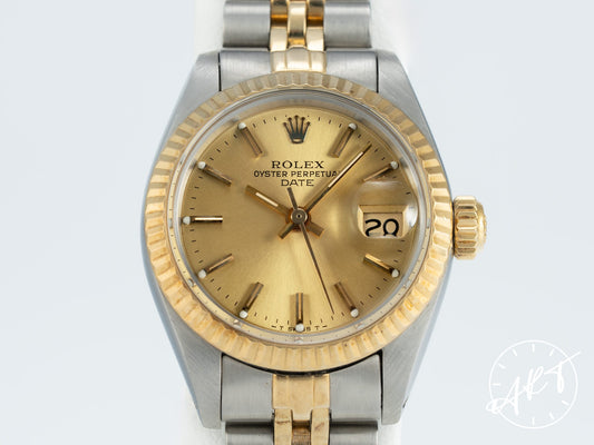 Vintage 1981 Rolex Lady-Datejust Gold Dial 18K Gold & SS Ladies Watch 6917 BP